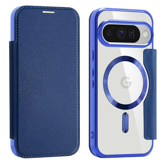 MagSafe tok Google Pixel 10 Pro / 10-hez, Techsuit, SmartMag Book, Kék