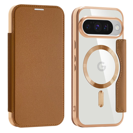 MagSafe tok Google Pixel 10 Pro / 10-hez, Techsuit, SmartMag Book, Barna
