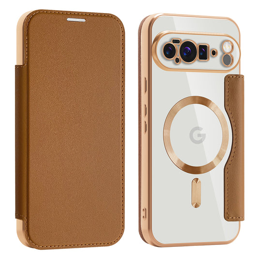 MagSafe tok Google Pixel 10 Pro XL-hez, Techsuit, SmartMag Book, Barna