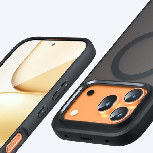 MagSafe tok Honor 600 Pro / 600-hoz, Techsuit, PureFrost, Fekete Szatén