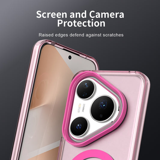 MagSafe tok Huawei Pura 80 Pro-hoz, Techsuit, CandyCase, Rózsaszín