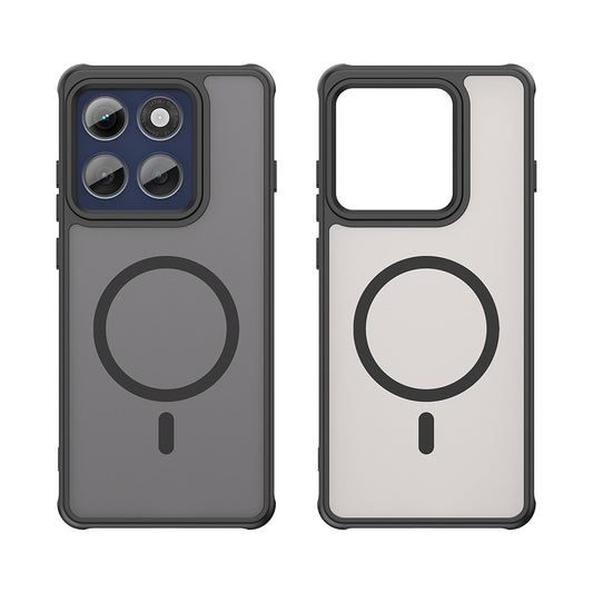 MagSafe tok Motorola Edge 60 Pro-hoz, Techsuit, HaloFrost II (Nagy lencse nyílás), Fekete
