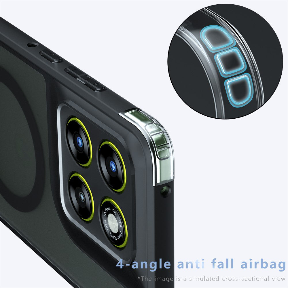MagSafe tok Motorola Moto G67 Power / G57 Power készülékhez, Techsuit, PureFrost, Szaténfekete