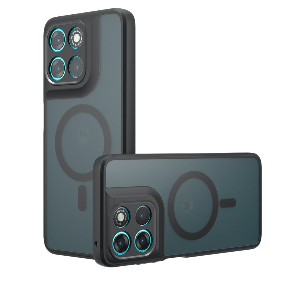 MagSafe tok Motorola Moto G77 / G67 készülékhez, Techsuit, PureFrost, Szatén Fekete