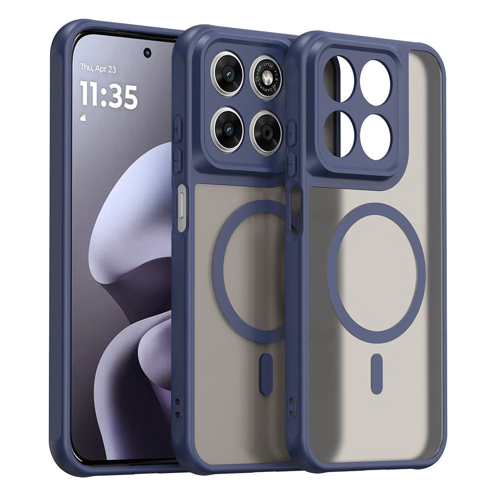 MagSafe tok Motorola Moto G87 / G77 / G67 készülékhez, Techsuit, HaloFrost II, Tengerészkék