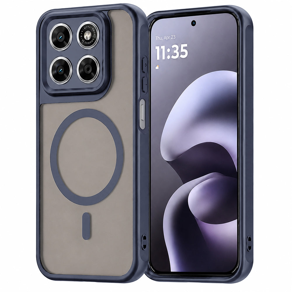 MagSafe tok Motorola Moto G87 / G77 / G67 készülékhez, Techsuit, HaloFrost II, Tengerészkék