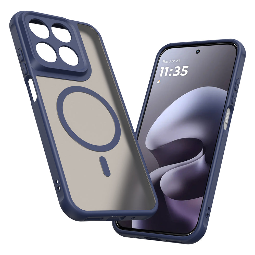 MagSafe tok Motorola Moto G87 / G77 / G67 készülékhez, Techsuit, HaloFrost II, Tengerészkék