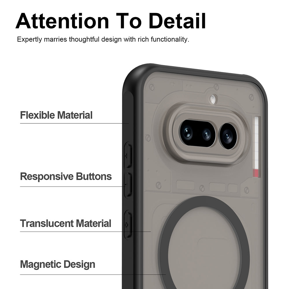 MagSafe tok Nothing Phone (4a) készülékhez, Techsuit, HaloFrost II, Fekete