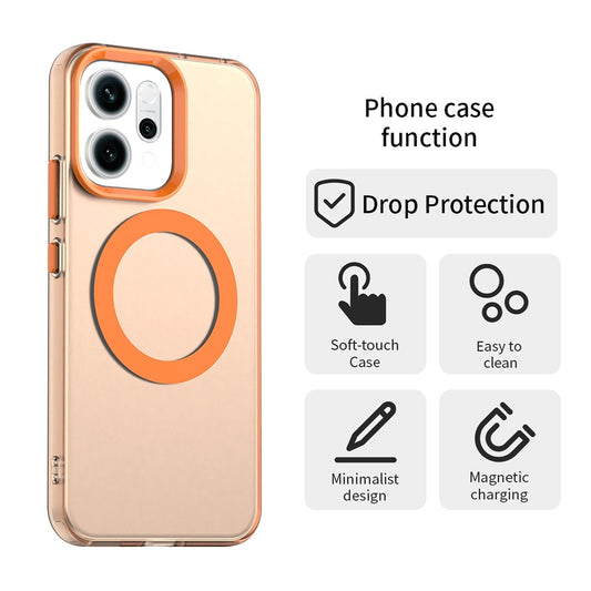 MagSafe tok Oppo Reno16 F / Reno16 FS-hez, Techsuit, CandyCase, Narancssárga