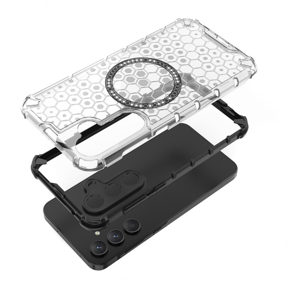 MagSafe tok Samsung Galaxy S25 Ultra S938-hoz, Techsuit, HoneyComb Shield, Zöld