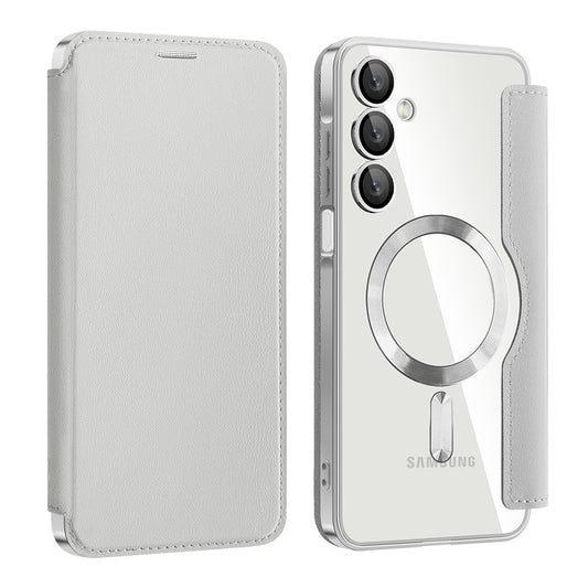 MagSafe tok Samsung Galaxy A16 5G A166 / A16 4G A165 készülékhez, Techsuit, SmartMag Book, Szürke