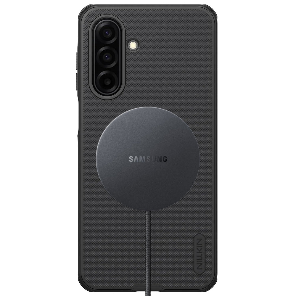 MagSafe tok Samsung Galaxy A17 5G A176-hoz, Nillkin, Super Shield Pro, Fekete Szatén
