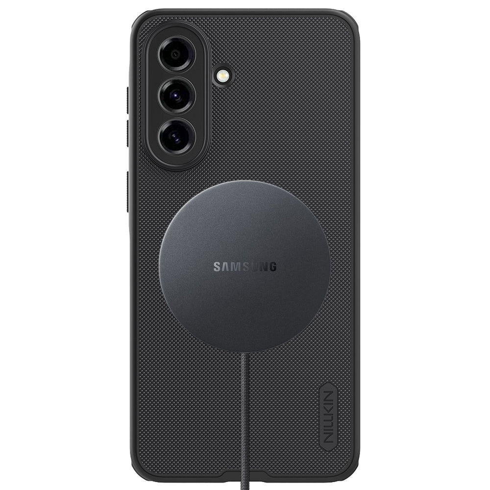 MagSafe tok Samsung Galaxy A57 5G-hez, Nillkin, Super Shield Pro, Fekete Szatén