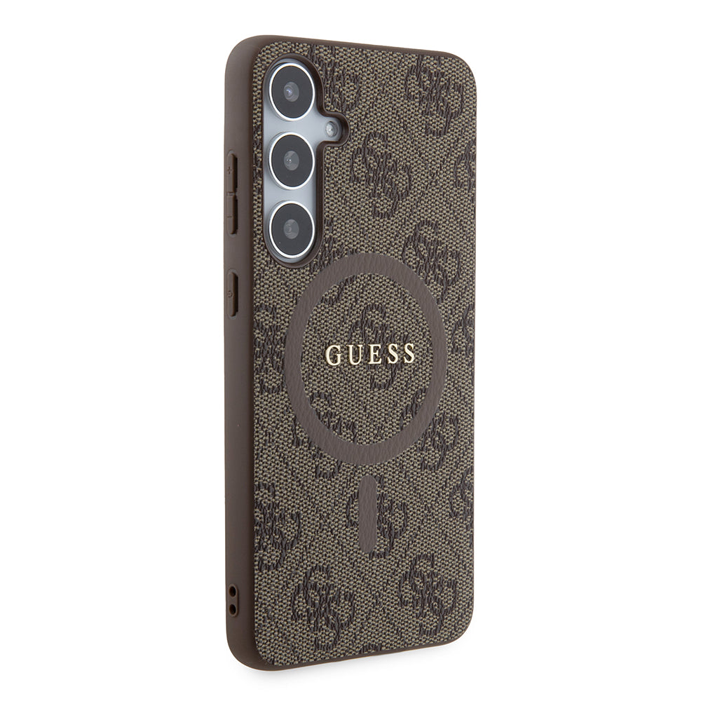 MagSafe tok Samsung Galaxy S24+ S926-hoz, Guess, 4G Collection, Barna