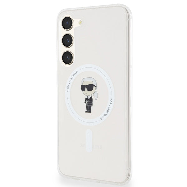 MagSafe tok Samsung Galaxy S24+ S926-hoz, Karl Lagerfeld, IML Ikonik Karl, Átlátszó