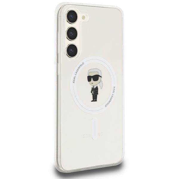 MagSafe tok Samsung Galaxy S24+ S926-hoz, Karl Lagerfeld, IML Ikonik Karl, Átlátszó