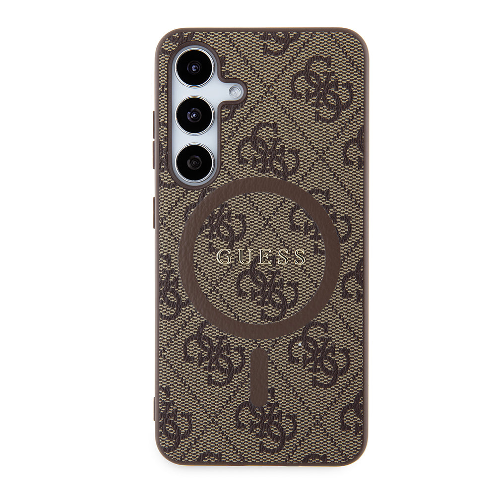 MagSafe tok Samsung Galaxy S24 S921-hez, Guess, 4G Collection, Barna