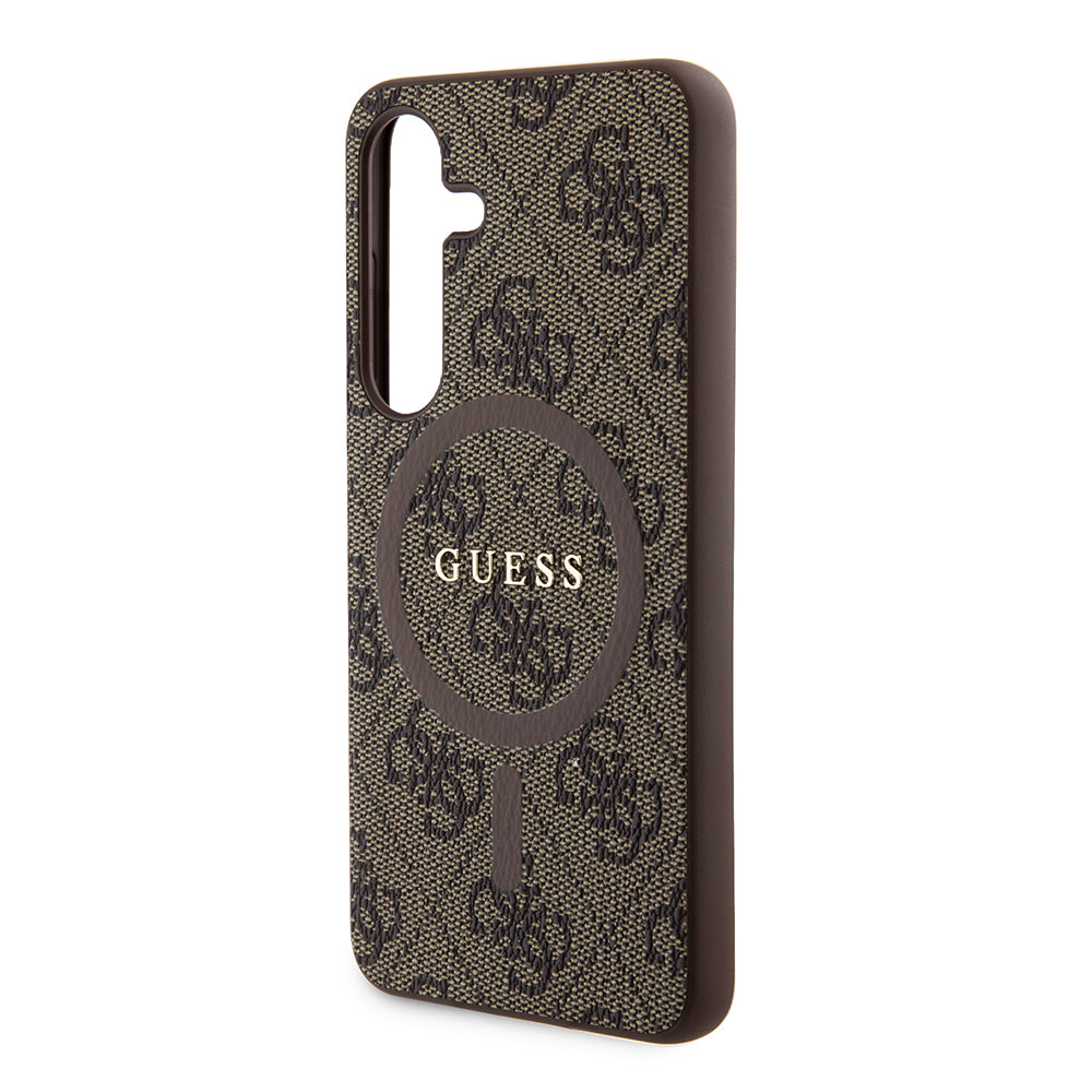 MagSafe tok Samsung Galaxy S24 S921-hez, Guess, 4G Collection, Barna