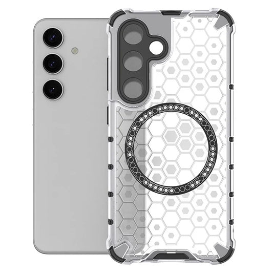 MagSafe tok Samsung Galaxy S24 S921-hez, Techsuit, HoneyComb Shield, Fehér