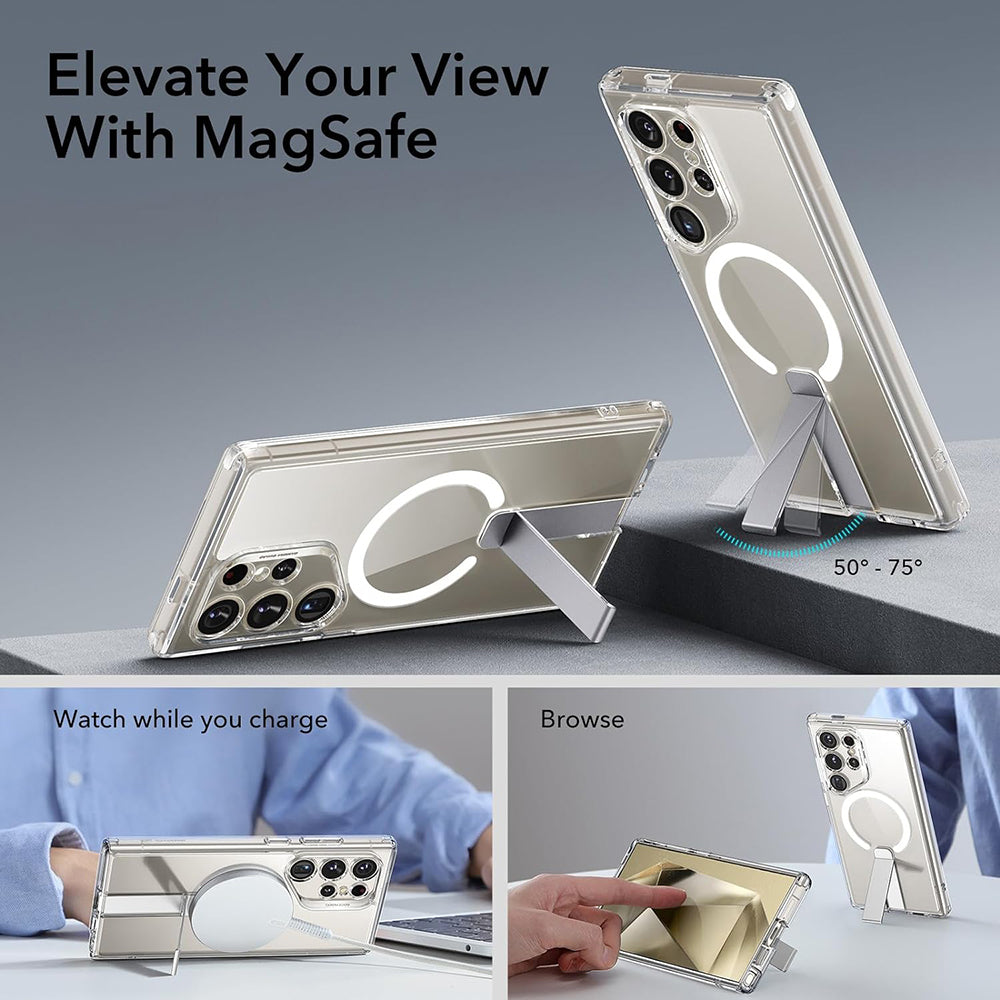 MagSafe tok Samsung Galaxy S24 Ultra S928-hez, ESR, Boost Flickstand, Átlátszó