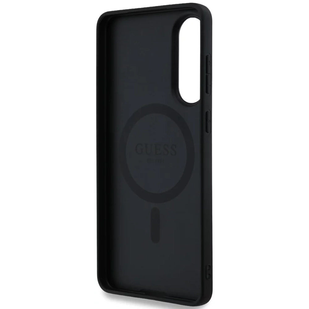 MagSafe tok Samsung Galaxy S25 Edge S937-hez, Guess, 4G Ring Classic Logo, Fekete