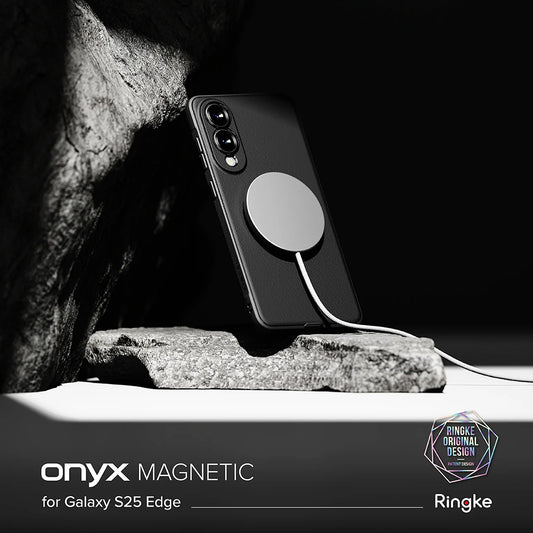MagSafe tok Samsung Galaxy S25 Edge S937-hez, Ringke, Onyx, Fekete
