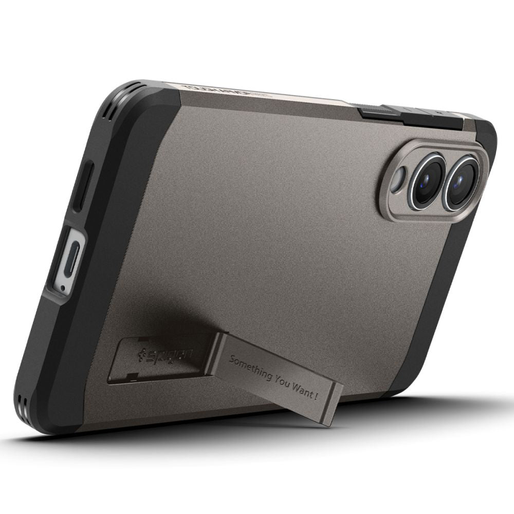 MagSafe tok Samsung Galaxy S25 Edge S937-hez, Spigen, Tough Armor, Szürke ACS09423