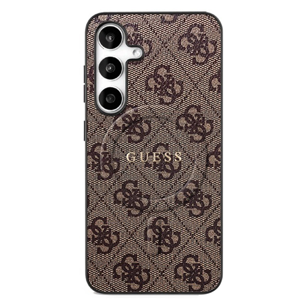 MagSafe tok Samsung Galaxy S25 FE-hez, Guess, 4G Ring Classic Logo, Barna