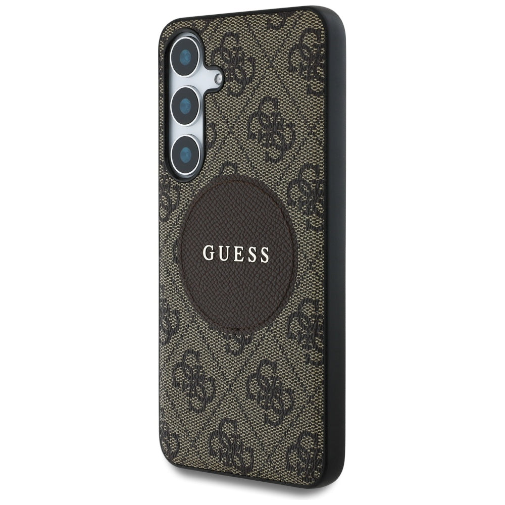 MagSafe tok Samsung Galaxy S25+ S936-hez, Guess, 4G Circle Classic Logo, Barna
