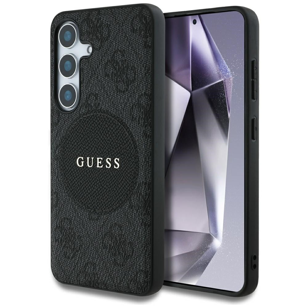 MagSafe tok Samsung Galaxy S25+ S936-hez, Guess, 4G Circle Classic Logo, Fekete