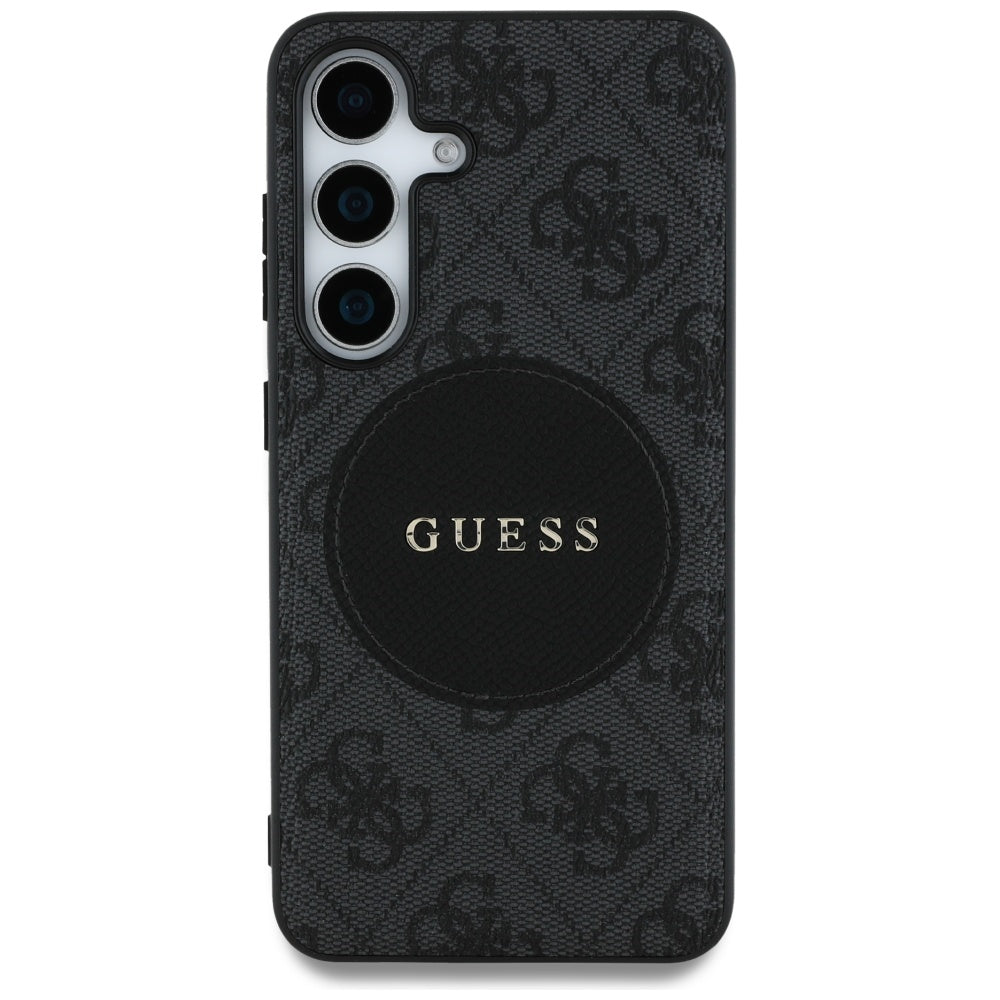 MagSafe tok Samsung Galaxy S25+ S936-hez, Guess, 4G Circle Classic Logo, Fekete