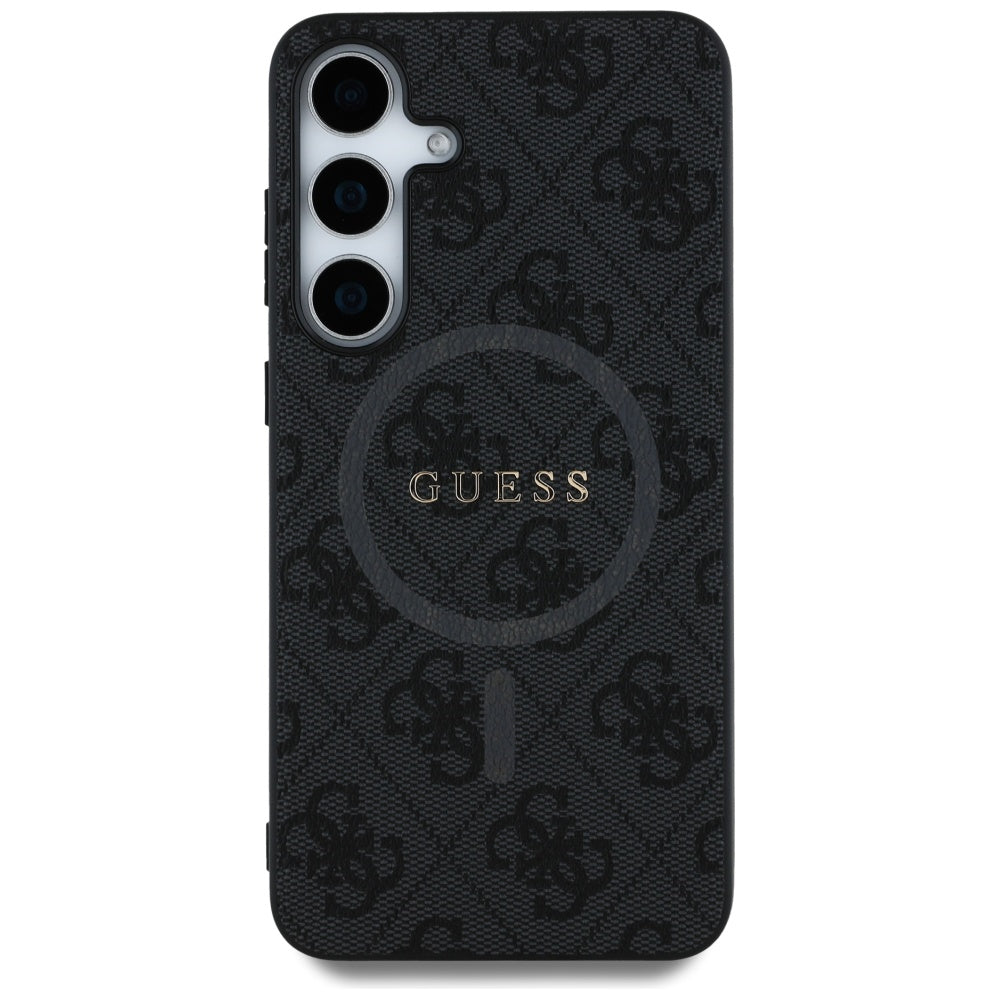 MagSafe tok Samsung Galaxy S25+ S936-hez, Guess, 4G Ring Classic Logo, Fekete