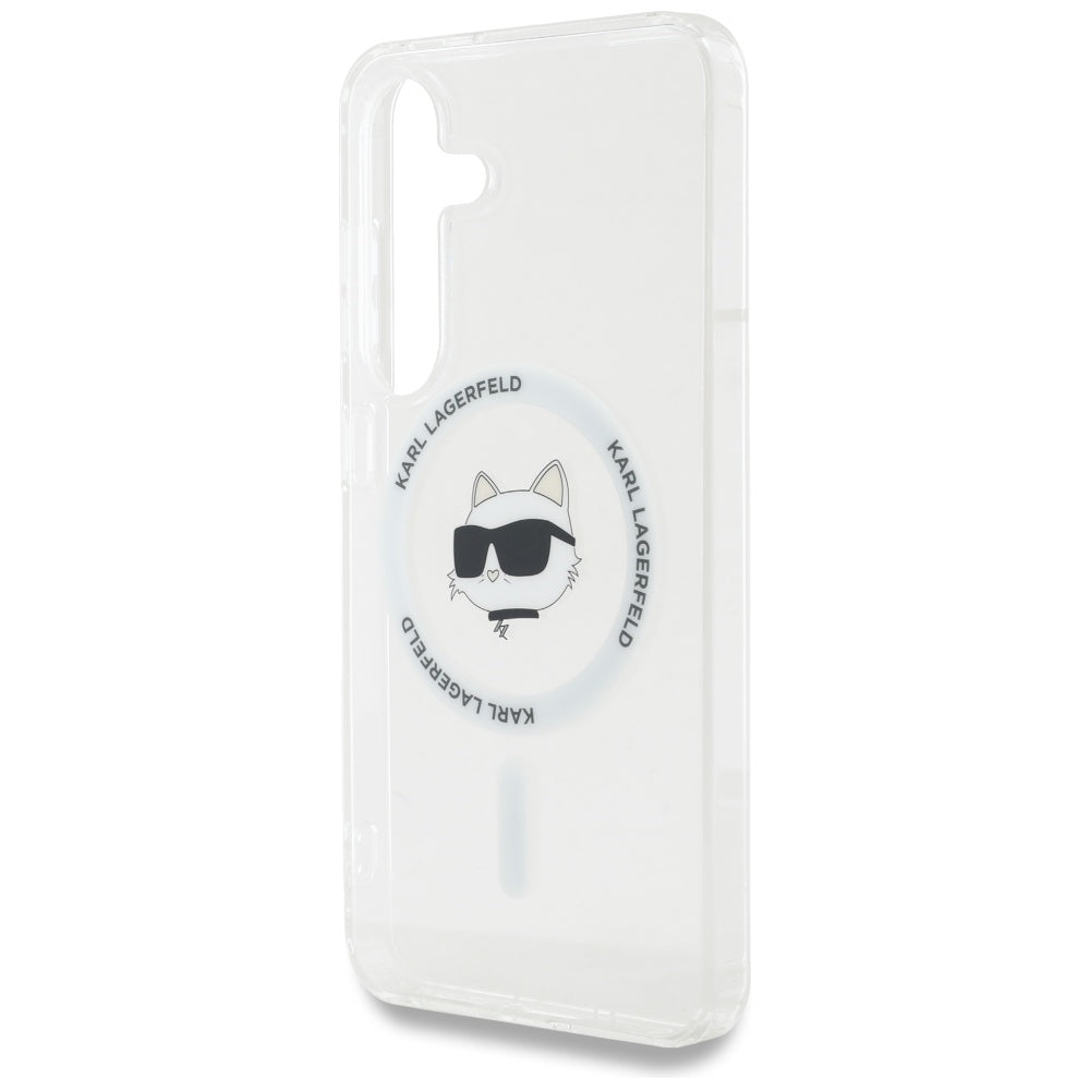MagSafe tok Samsung Galaxy S25+ S936-hez, Karl Lagerfeld, IML Choupette's Head, Fehér
