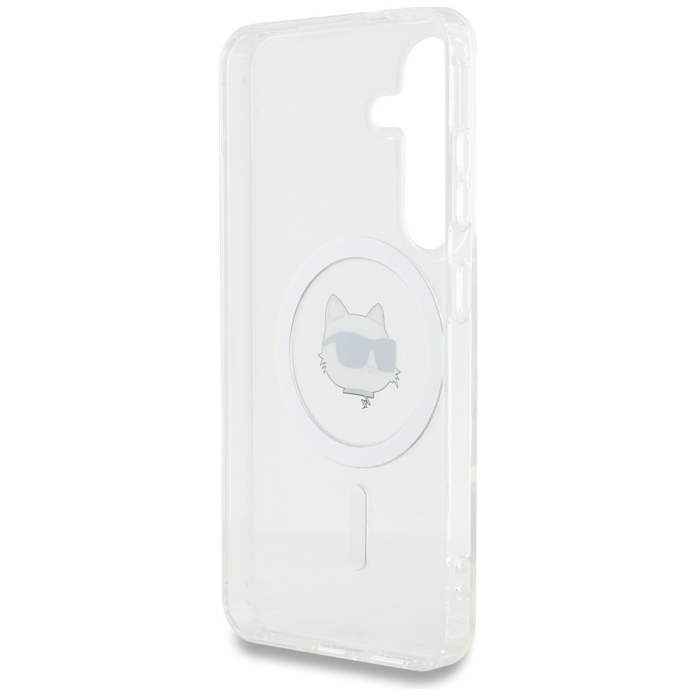 MagSafe tok Samsung Galaxy S25+ S936-hez, Karl Lagerfeld, IML Choupette's Head, Fehér