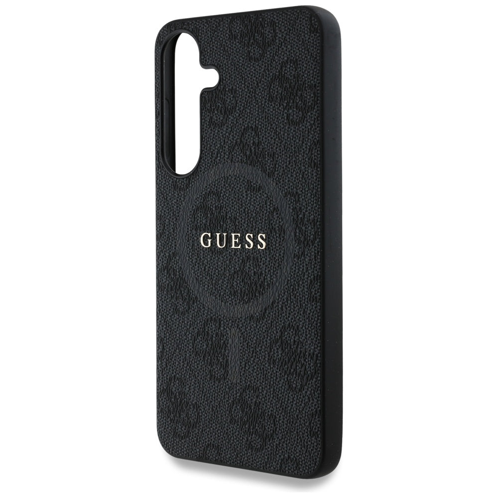 MagSafe tok Samsung Galaxy S25 S931-hez, Guess, 4G Ring Classic Logo, Fekete