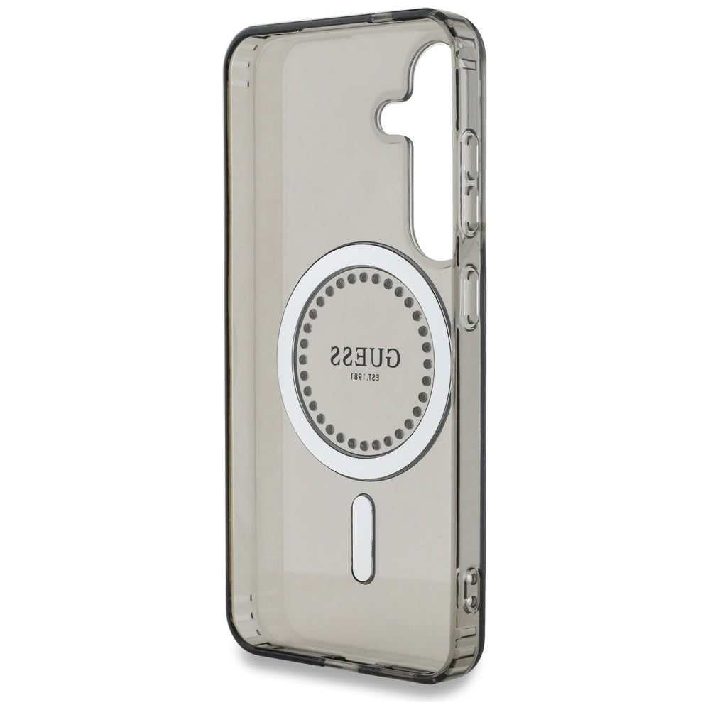 MagSafe tok Samsung Galaxy S25 S931-hez, Guess, IML Rhinestone, Fekete