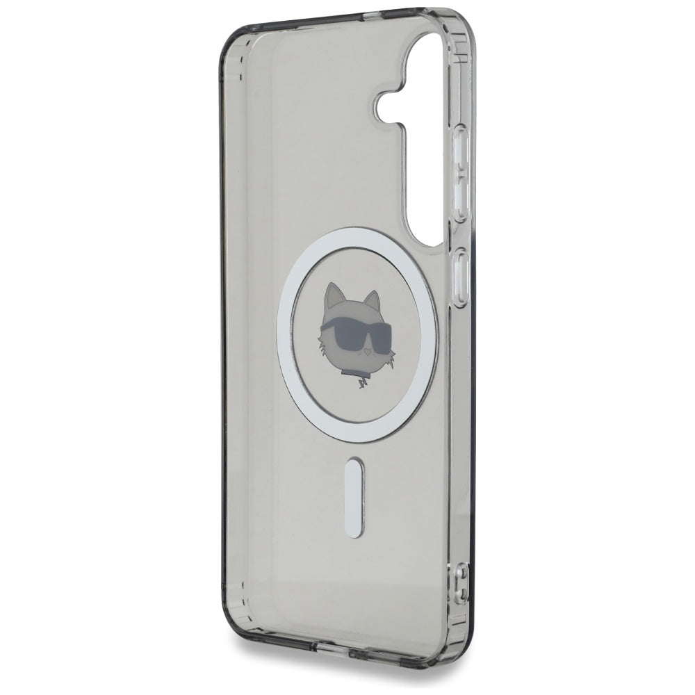 MagSafe tok Samsung Galaxy S25 S931-hez, Karl Lagerfeld, IML Choupette's Head, Fekete