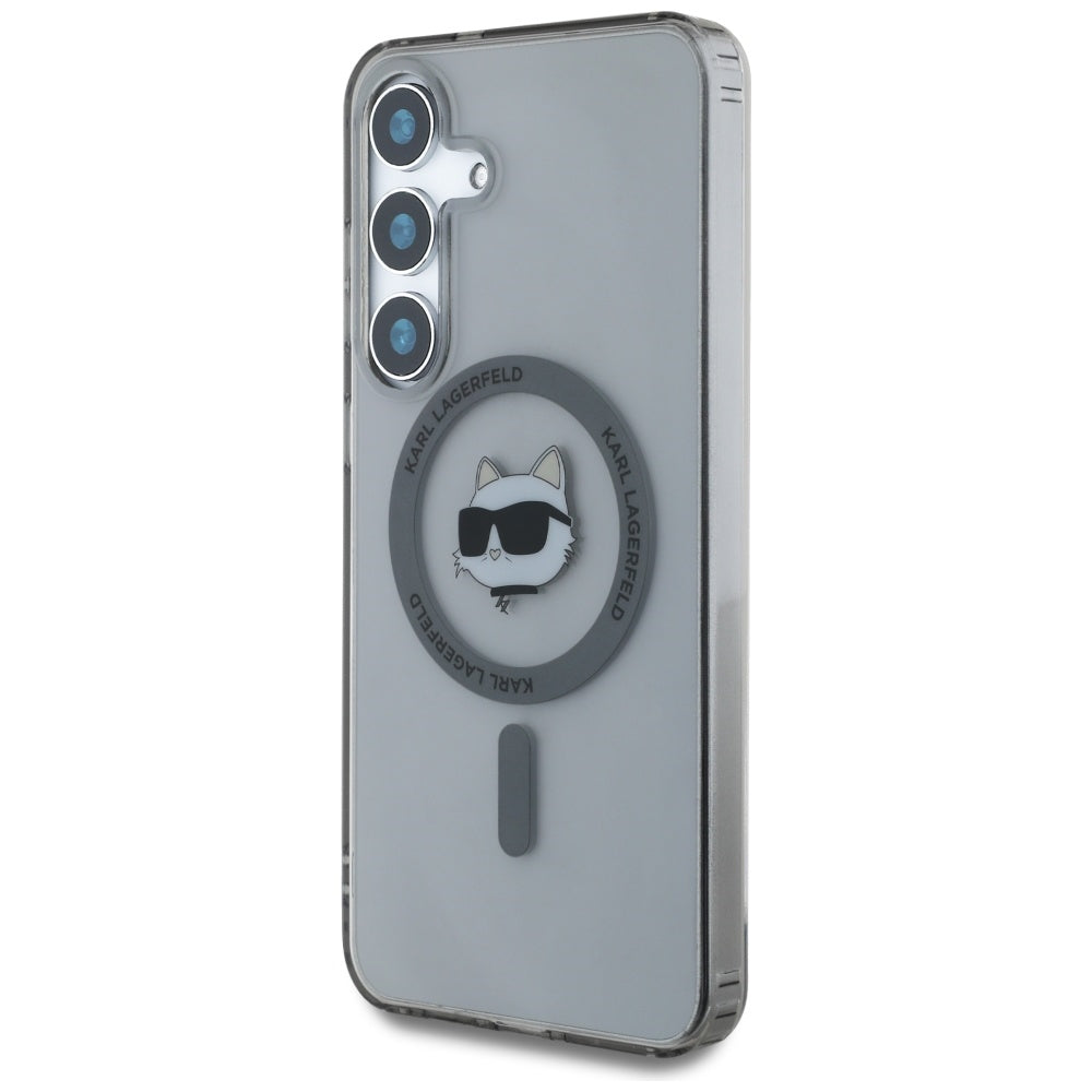 MagSafe tok Samsung Galaxy S25 S931-hez, Karl Lagerfeld, IML Choupette's Head, Fekete