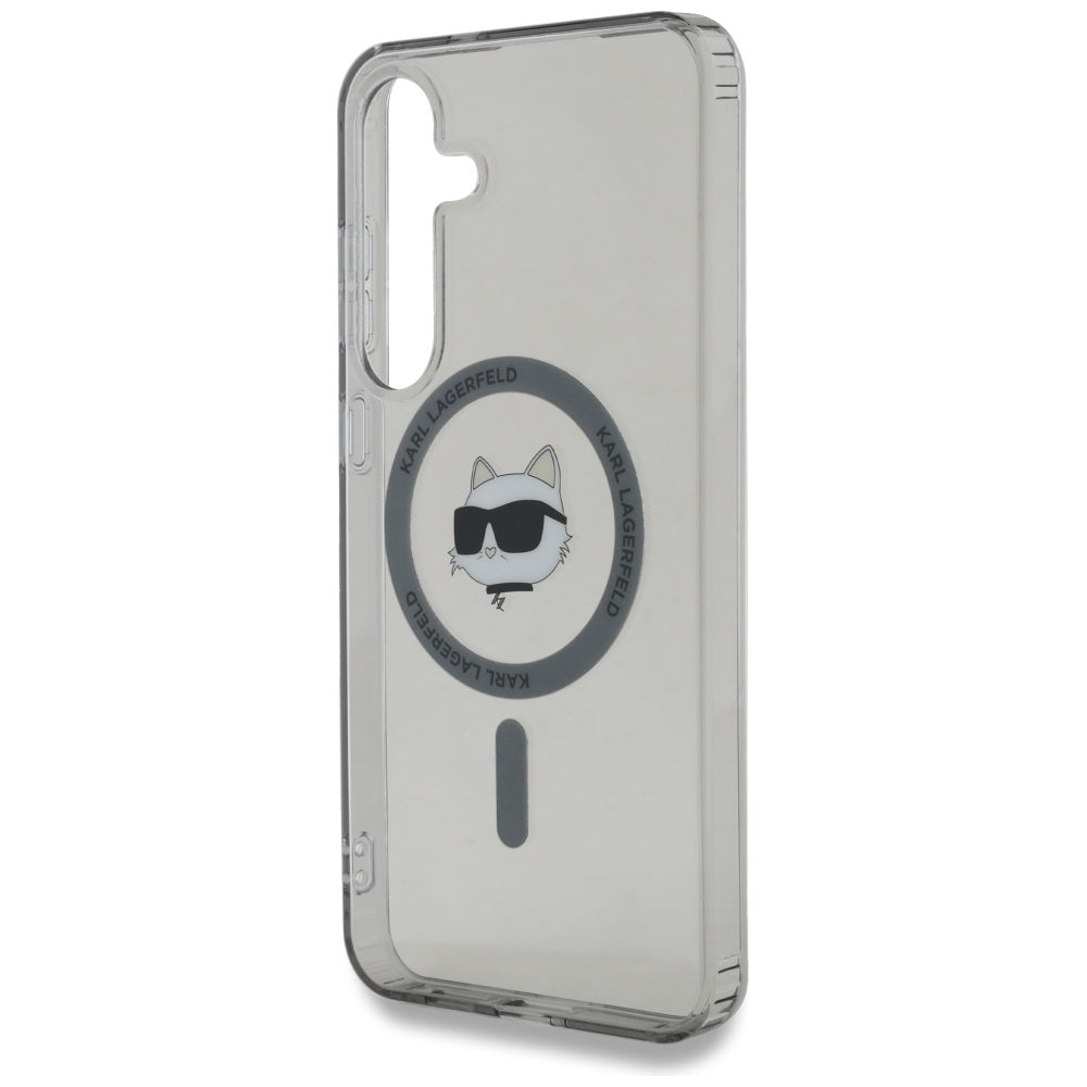 MagSafe tok Samsung Galaxy S25 S931-hez, Karl Lagerfeld, IML Choupette's Head, Fekete