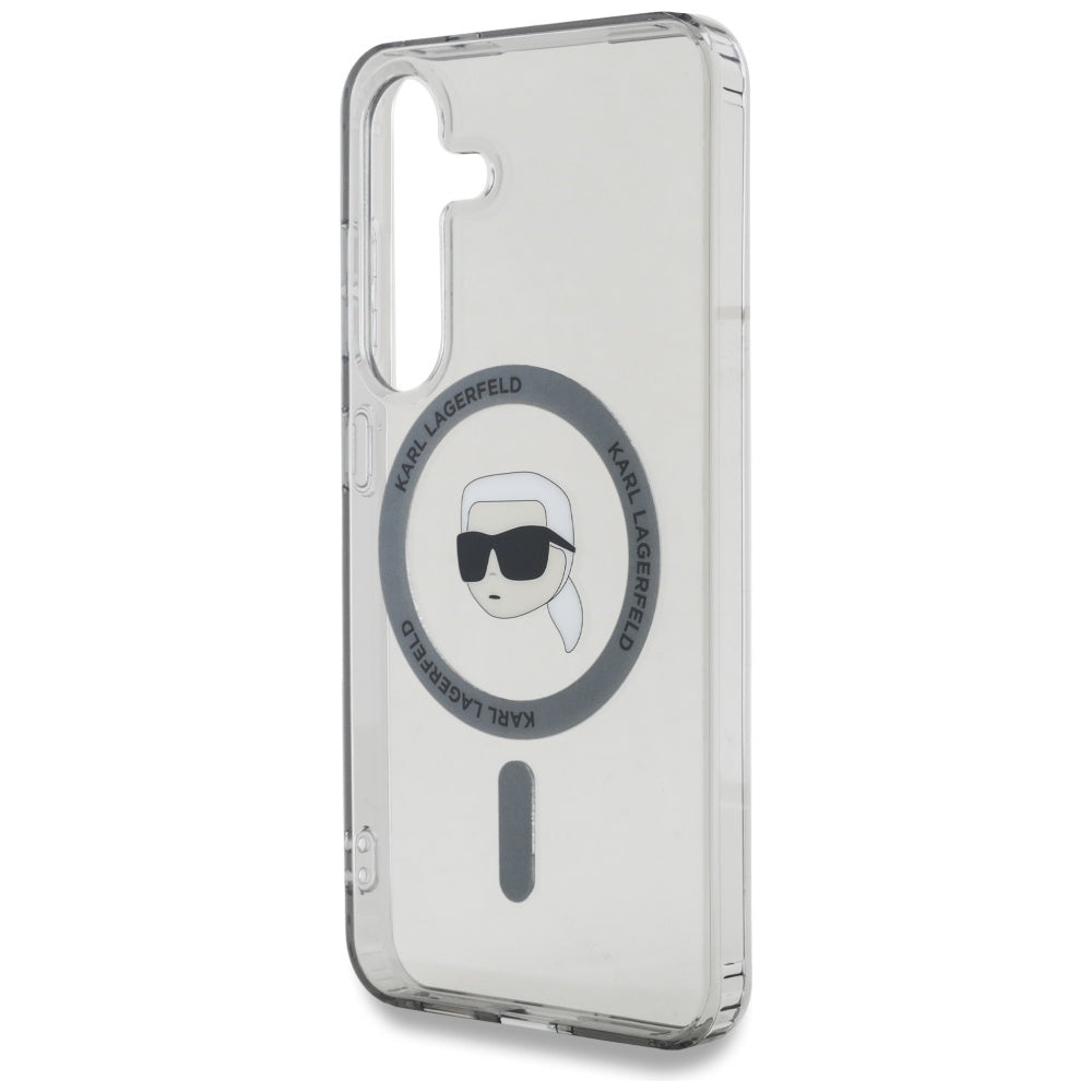 MagSafe tok Samsung Galaxy S25 S931-hez, Karl Lagerfeld, IML Karl's Head, Fekete