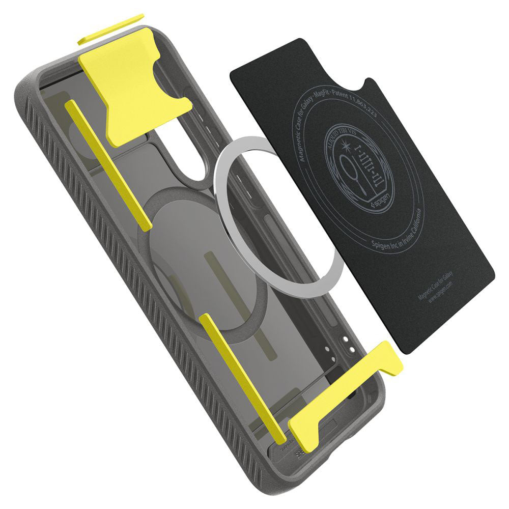MagSafe tok Samsung Galaxy S25 S931-hez, Spigen, Rugged Armor, Szürke ACS08999