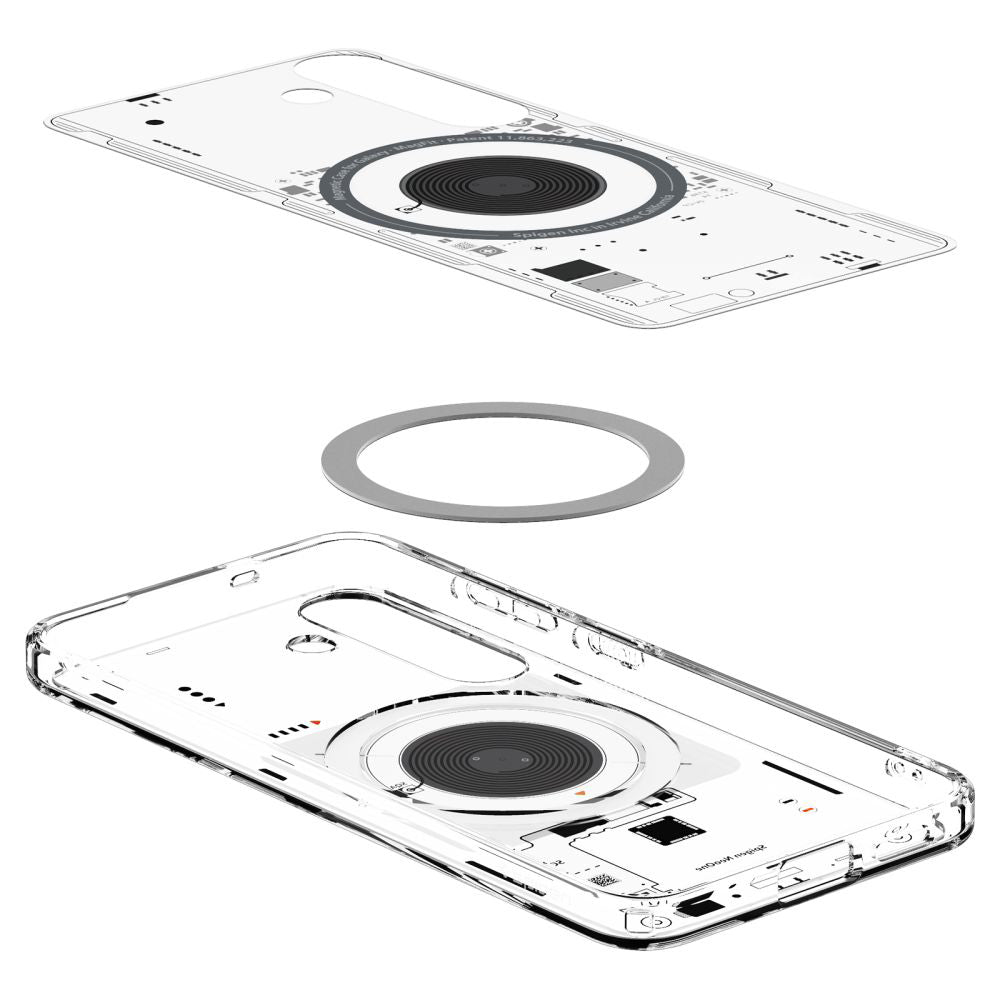 MagSafe tok Samsung Galaxy S25 S931-hez, Spigen, Ultra Hybrid Neo One, Átlátszó ACS09470