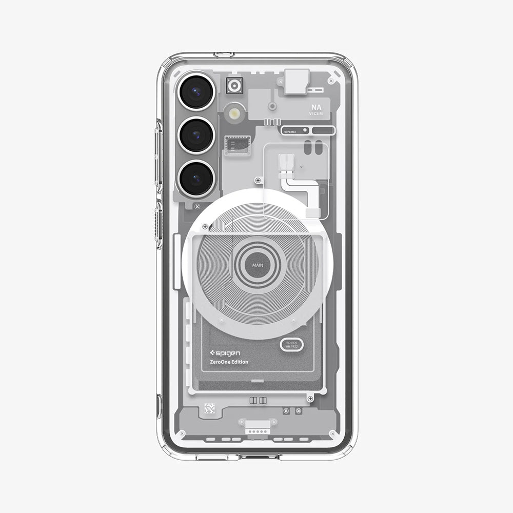 MagSafe tok Samsung Galaxy S25 S931-hez, Spigen, Ultra Hybrid Zero One, Fehér ACS09004