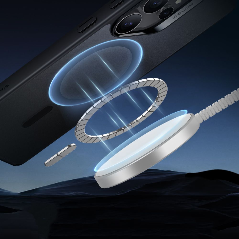 MagSafe tok Samsung Galaxy S25 Ultra S938-hez, ESR, Classic Hybrid, Szatén Fekete