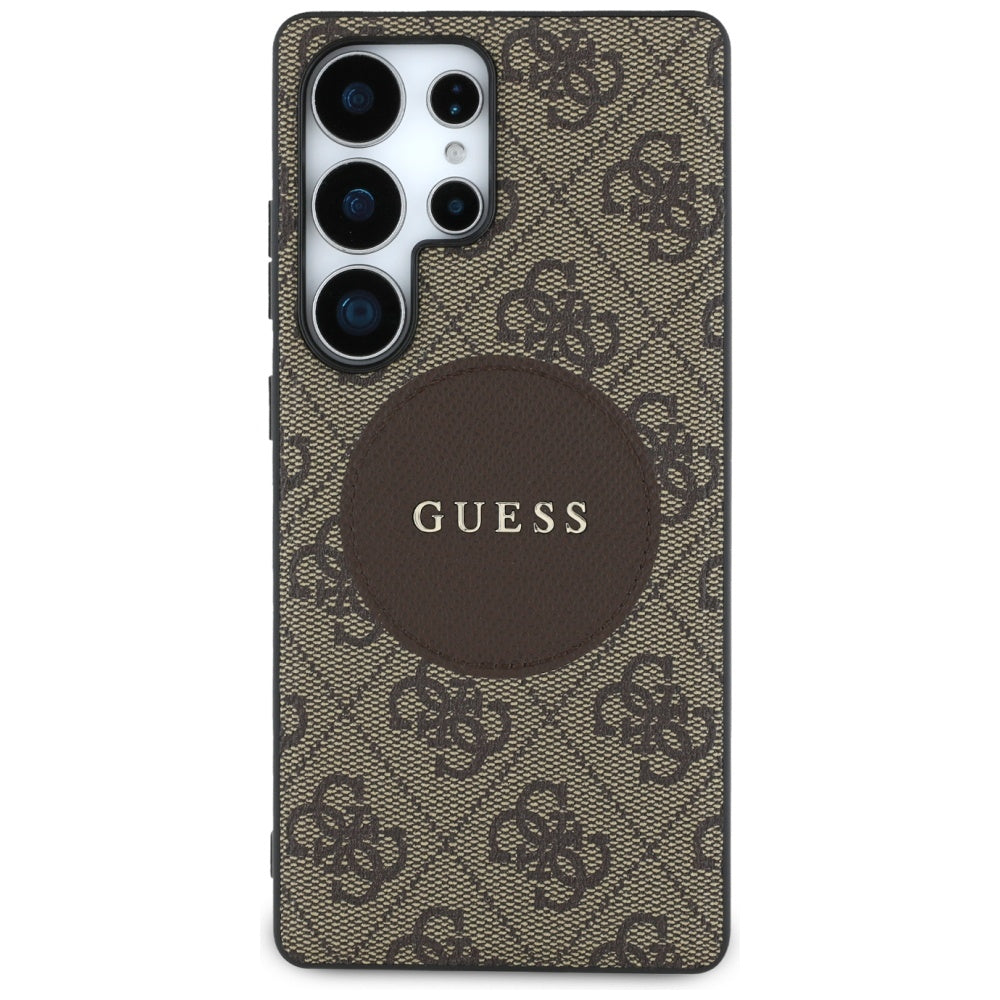 MagSafe tok Samsung Galaxy S25 Ultra S938-hez, Guess, 4G Circle Classic Logo, Barna