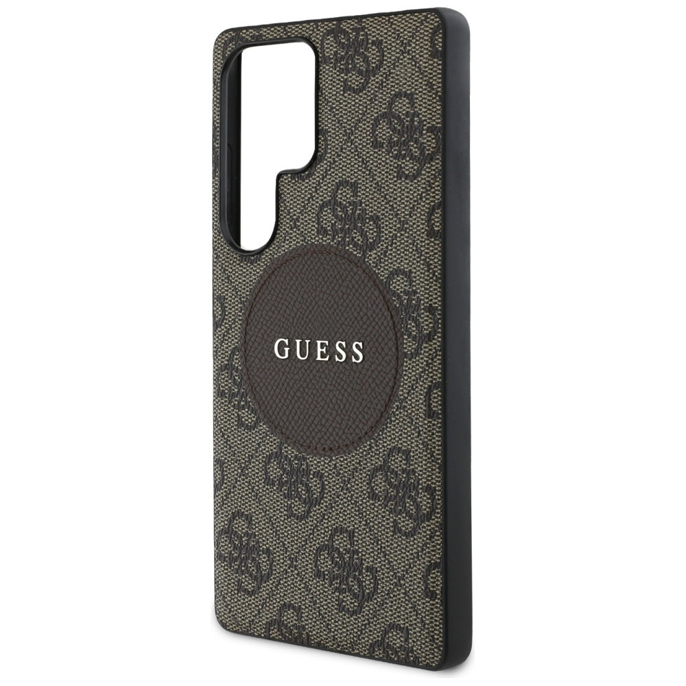 MagSafe tok Samsung Galaxy S25 Ultra S938-hez, Guess, 4G Circle Classic Logo, Barna
