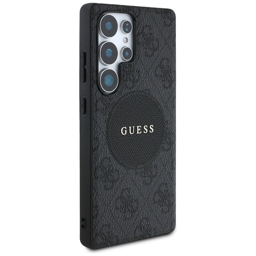MagSafe tok Samsung Galaxy S25 Ultra S938-hez, Guess, 4G Circle Classic Logo, Fekete