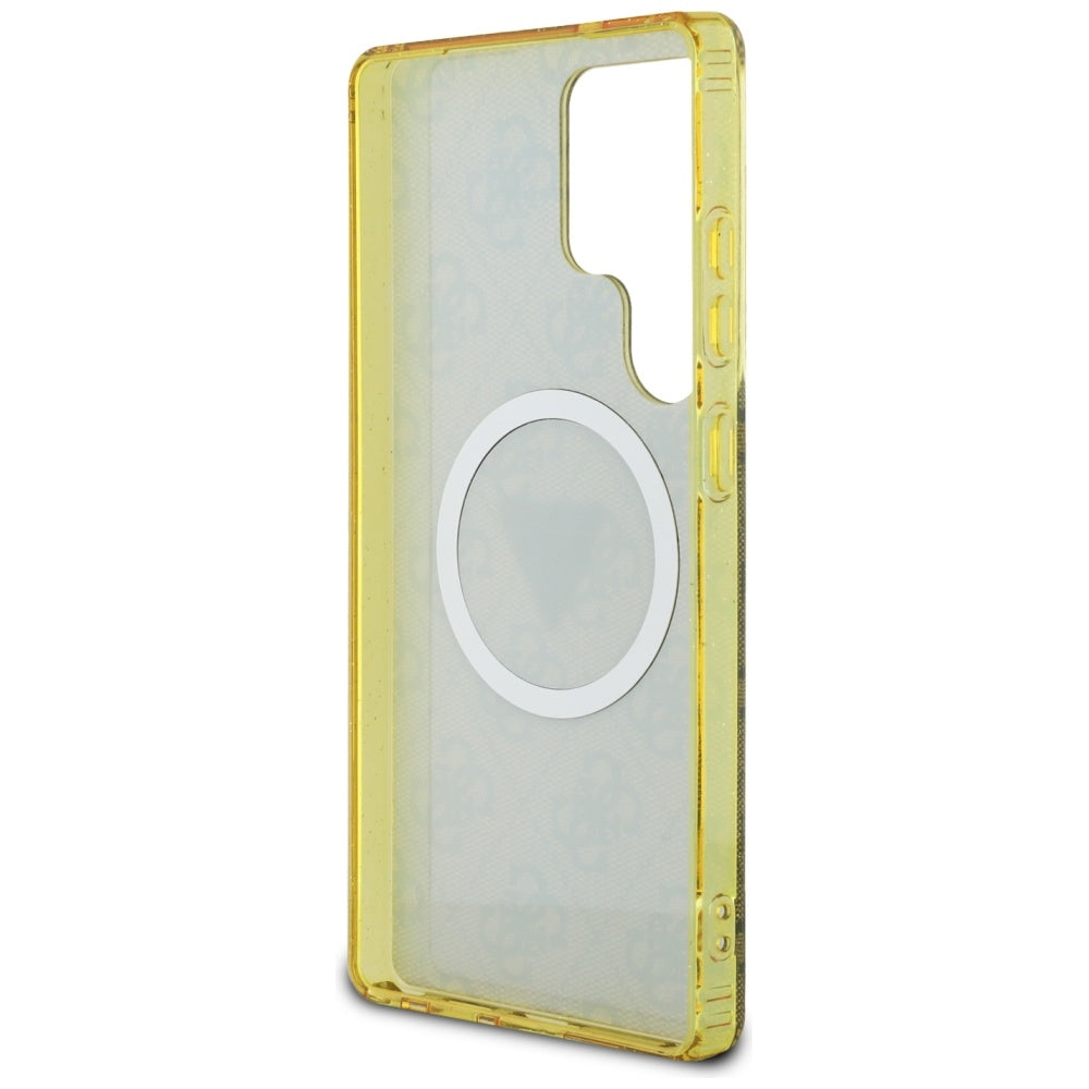 MagSafe tok Samsung Galaxy S25 Ultra S938-hez, Guess, IML Glitter 4G Circle Triangle, Barna