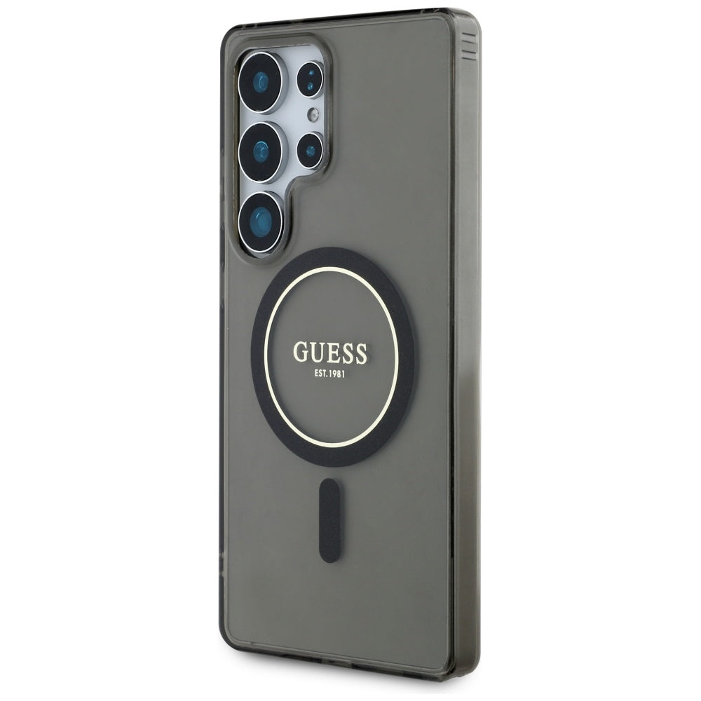 MagSafe tok Samsung Galaxy S25 Ultra S938-hez, Guess, IML Glitter Circle, Fekete