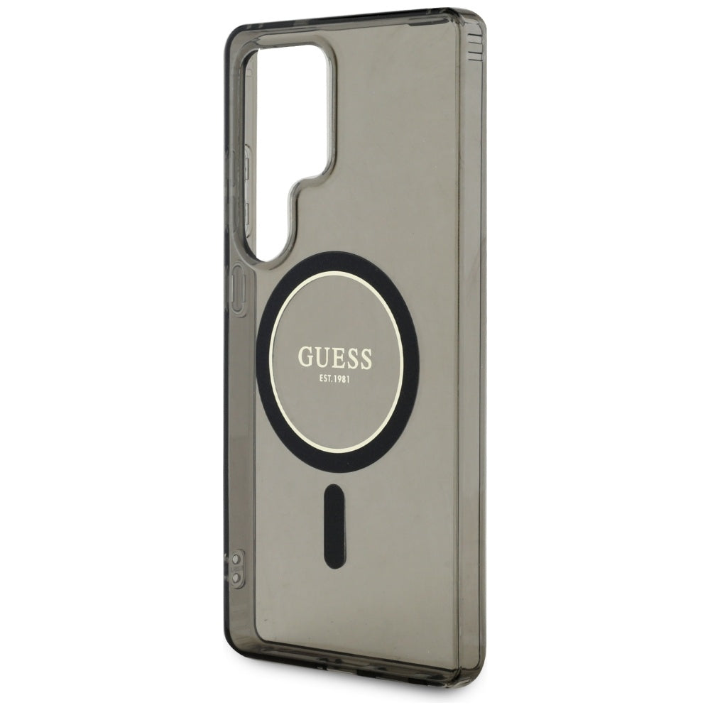 MagSafe tok Samsung Galaxy S25 Ultra S938-hez, Guess, IML Glitter Circle, Fekete